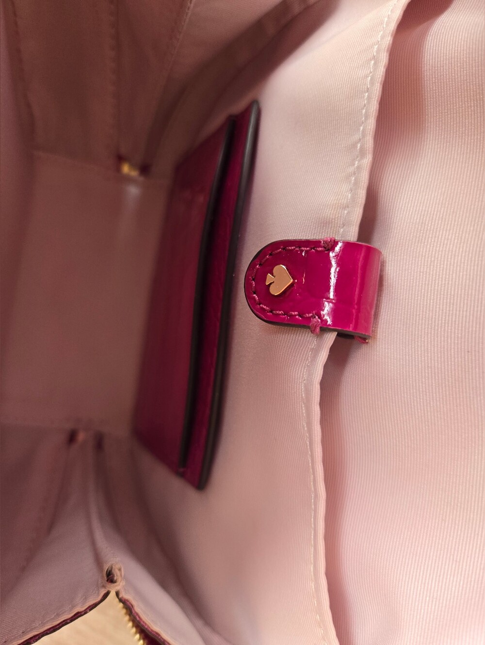 Kate Spade Andi Croc Embossed Canteen Crossbody Bag Berry Pink Magenta 💗 - Picture 15 of 16